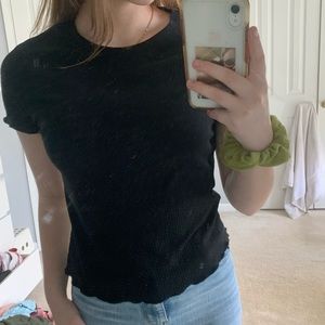 rue21 ribbed black shirt